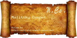 Malitsky Csepel névjegykártya